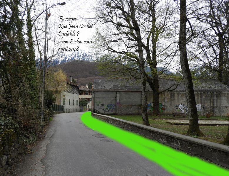 Faverges : Rue Jean Cochet , contre sens cyclable ? possible ?