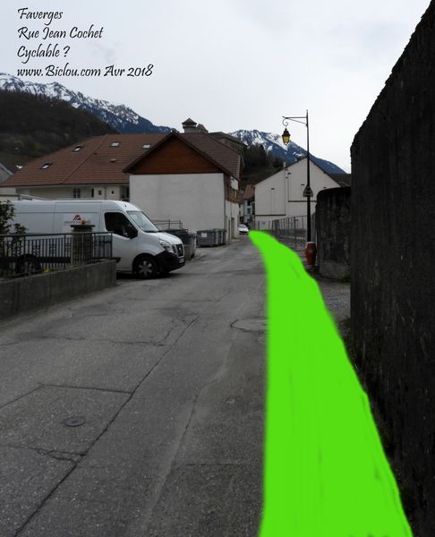 Rue Jean Cochet de Faverges cyclable ? arrivée place Gambetta et nouveau quartier; aménagé doux ?