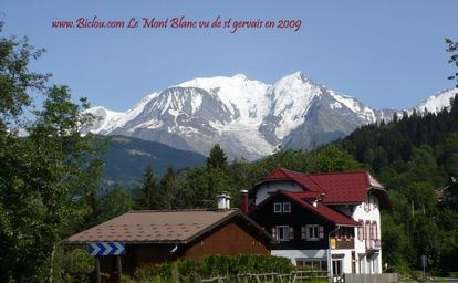 Le Mont Blanc vu de st Gervais en 2009