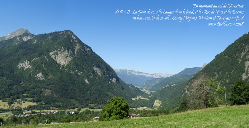 Vue sur la combe de Savoie en montant col Arpettaz
