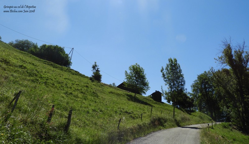 Sur la route du Méruz : mi parcours le chalet dit du maire 