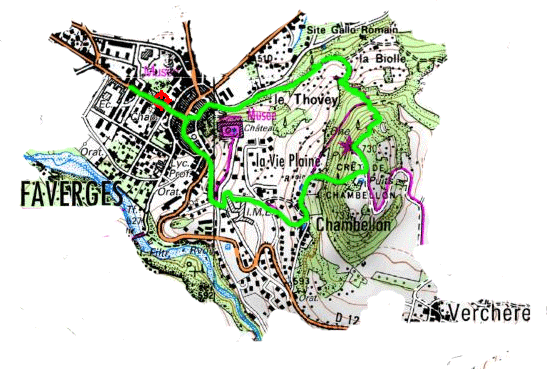 Carte parcours Chambellon de Faverges