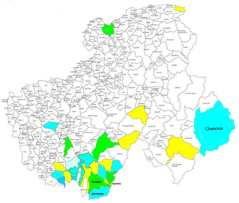 carte des communes de haute savoie