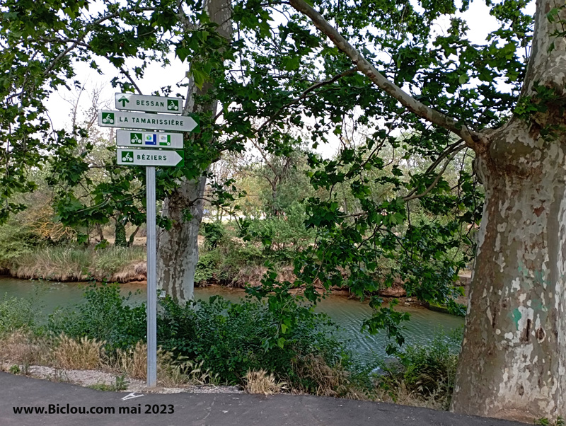 Adge : canal du midi ; balisage euro vélo 8