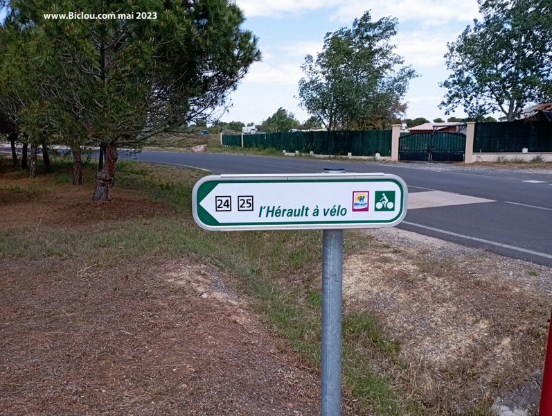On tombe sur le Balisage 25 de l'hérault que l'on verra en pointillé