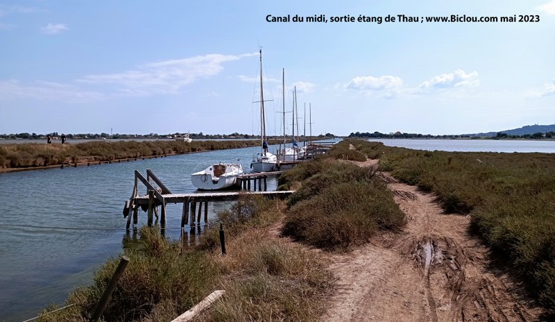 Canal du midi, sortie de l'étang de Thau