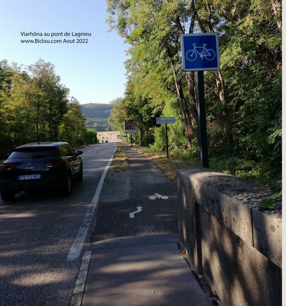 ViaRhôna : Passage très délicat au Pont de Lagnieu (2022)ViaRhôna : Passage très délicat au Pont de Lagnieu (2022)