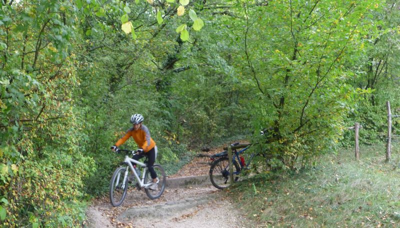 Passage accrobatique sur cette descente d'escaliers menant au Rhône en 2010