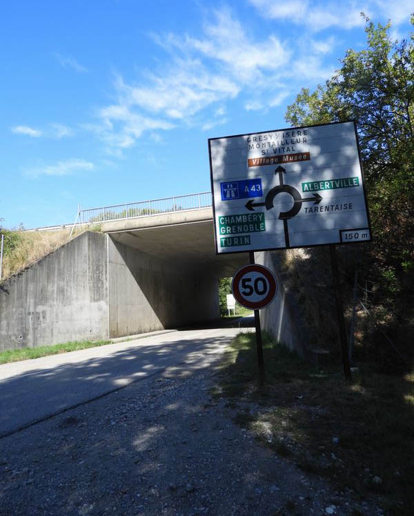 Fin voie verte au Niveau du Pont de Grèsy, près Aiton