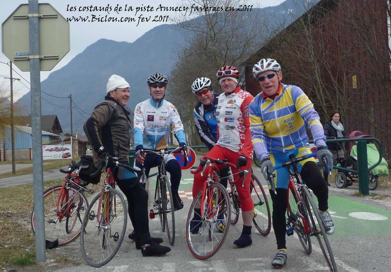 Belle Brochette de champions locaux de la Vélopédie, sur la voie verte à Faverges en 2011