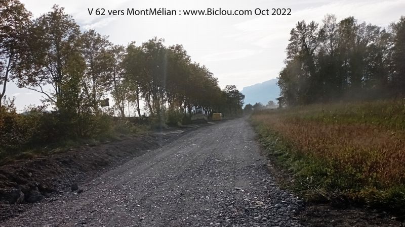 La voie verte ; V 62 Cruet : en direction de Montmélian , oct 2022
