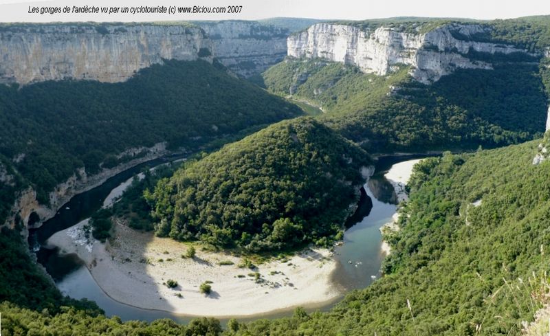 la boucle de l'ardèche et les gorges