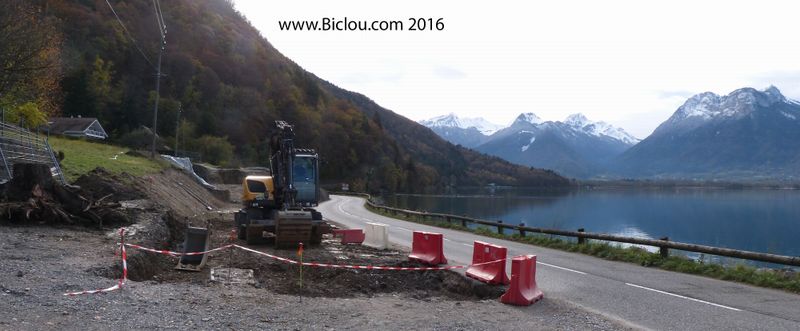 Les travaux continuent à Balmette Talloires