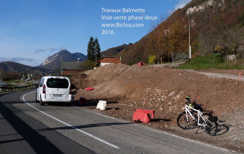 Les travaux continuent à Balmette de Talloires en nov 2016