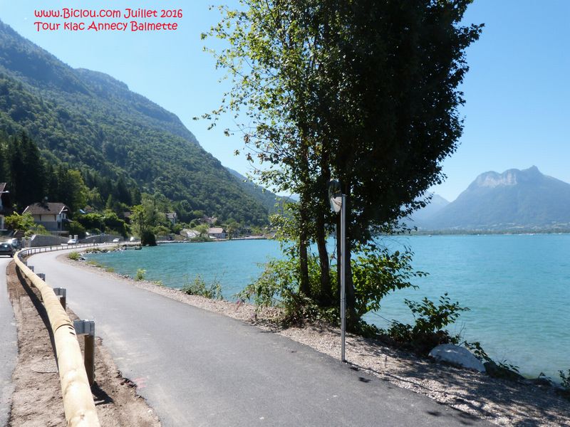 La voie verte Balmette au bord du lac d'Annecy en 2016