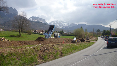 travaux voie verte echarvines terrassement
