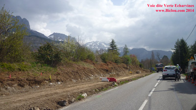 piste cyclable echarvines travaux 2014