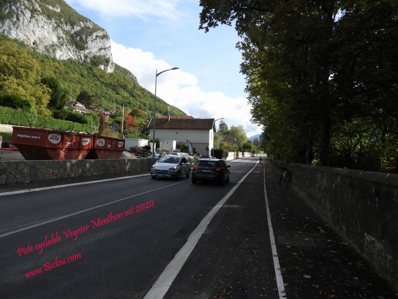 D 909 A Veyrier travaux bien avancés en oct 2020