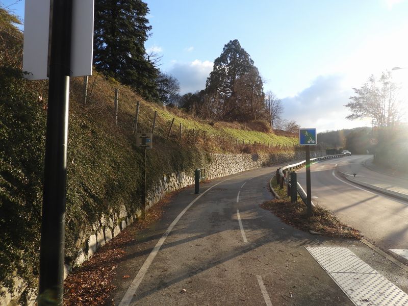 Sortie de Menthon saint Bernard : Piste cyclable vers Echarvines