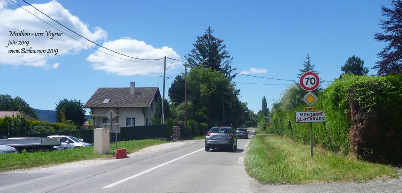 D909 A : véloroute du lac d'Annecy ; En route vers Veyrier