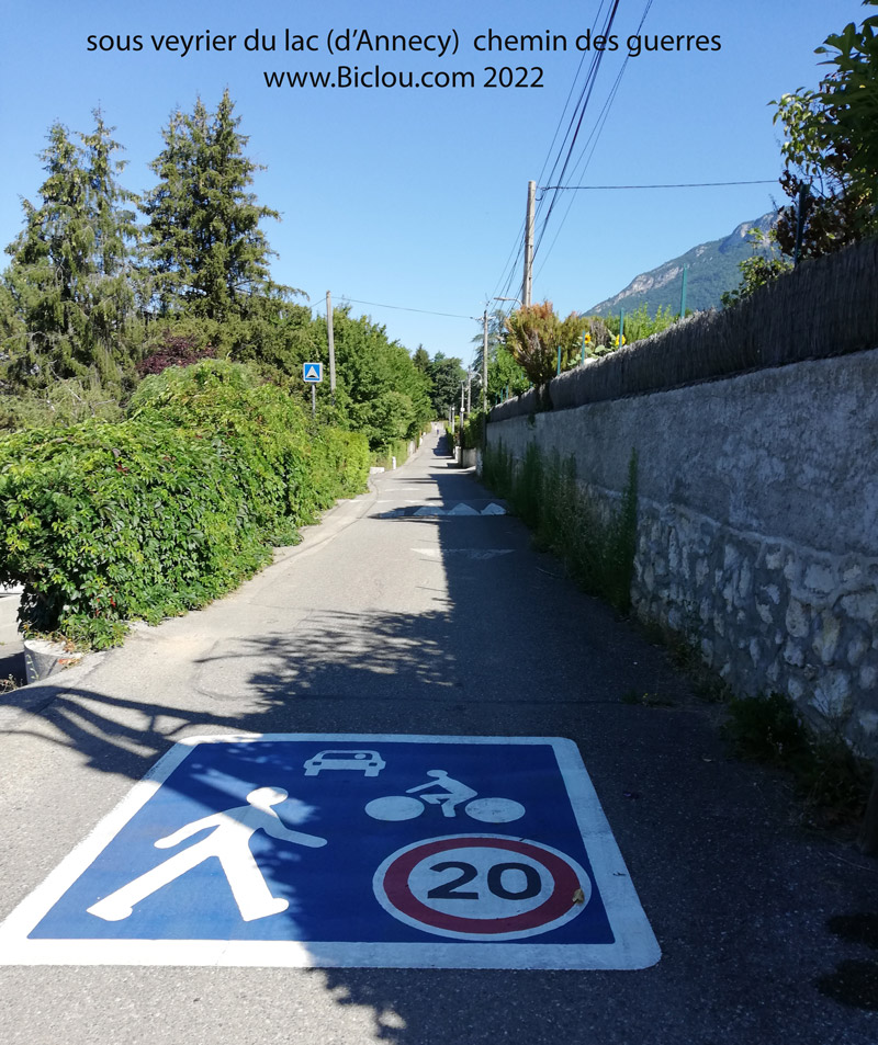 Chemin des guerres (Menthon st Bernard - Veyrier du lac (d'Annecy)