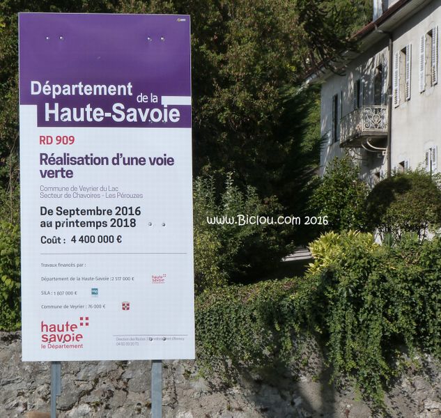 Panneau annonciateur travaux aux pérouzes