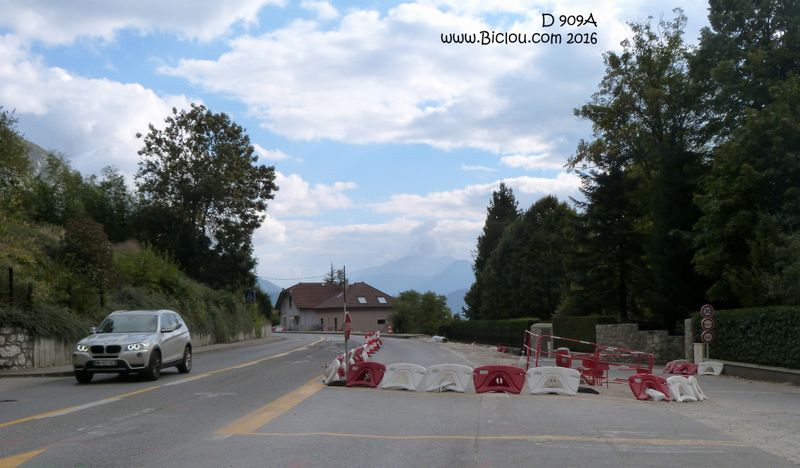 D 909 A à Chavoire, voie verte en construction en 2016