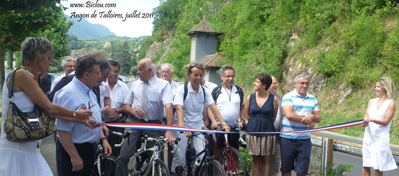 Inauguration voie verte cyclable Angon Talloires 2011 la Madeleine avec Bernard monteil