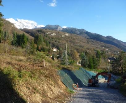 Nouvelle voie du Thoron 2010, vue sur la tournette