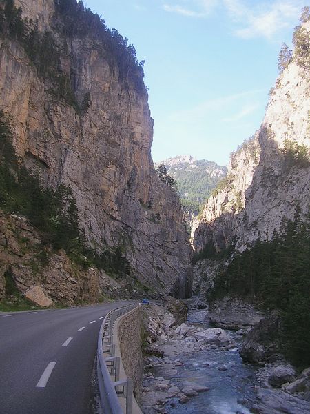 Les gorges du Guil avant Guillestre en 2005.