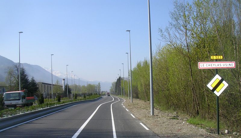 Nouvelle bande cyclable 2007 au Cheylas