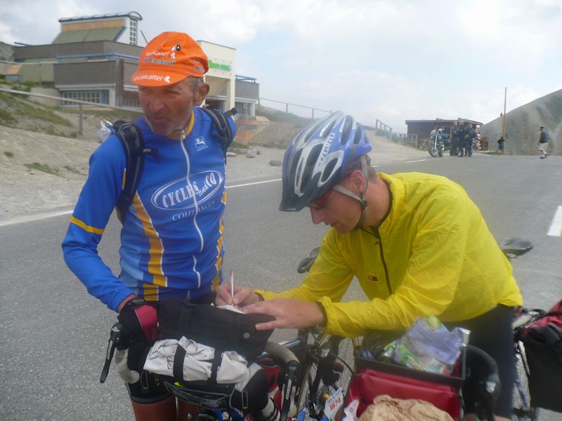 Echange d'adresse de cyclos , Patrick Plaine au col d'Izoard en 2008