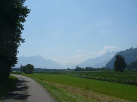la suisse à vélo, parcours Numéro 1 le long du Rhône