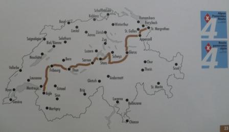 Parcours suisse à vélo Numéro 4 panorama alpin