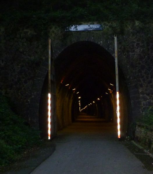 Le tunnel du bois clair sur la voie verte cluny Macon en 2010 