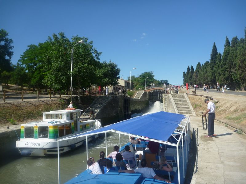 Les fameuses sept écluses du canal du midi à Béziers en 2010