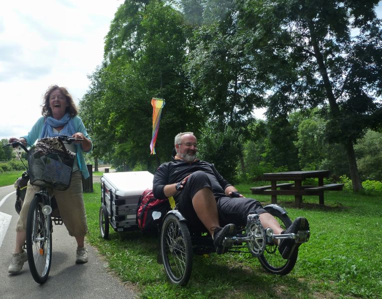 Rencontre sur la vélo-route en 2010