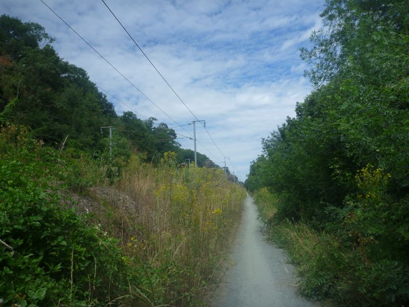 L'euro vélo six entre le chemin de fer et la Loire, l'étroite possibilité..