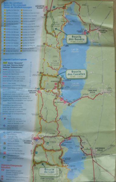 carte pistes cyclables landes 2010