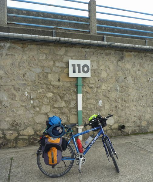 Ouf arrivé je ne sais comment sous le parc Jouvet de Valence, aux bords du Rhône km 110