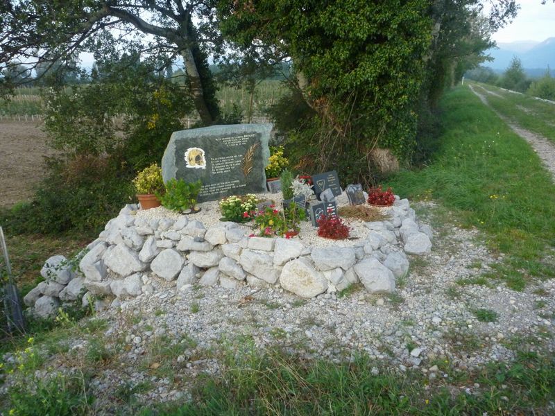 Mausaulée du jeune pompier décédé à Loriol