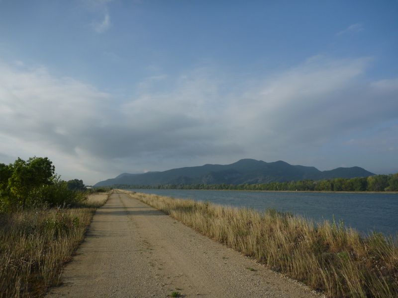 Les berges du Rhône après Le Pouzin en direction de Loriol