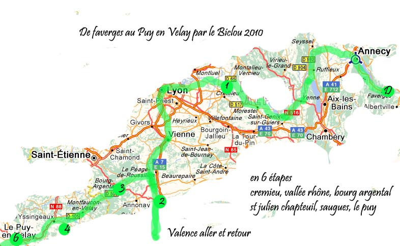 faverges annecy le puy sur le gr65 chemin de compostelle en 2010