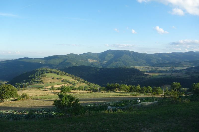 Les monts d'ardeche au dessus d'annonay vus de Vanosc
