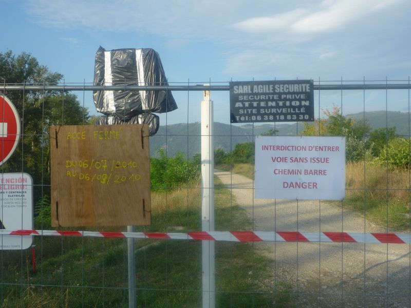 Travaux sur la via rhona en sept 2010