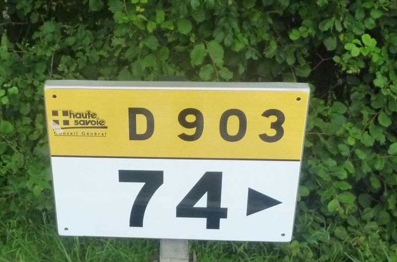 La route départementale D 903 est déconseillée aux cyclistes en 2011