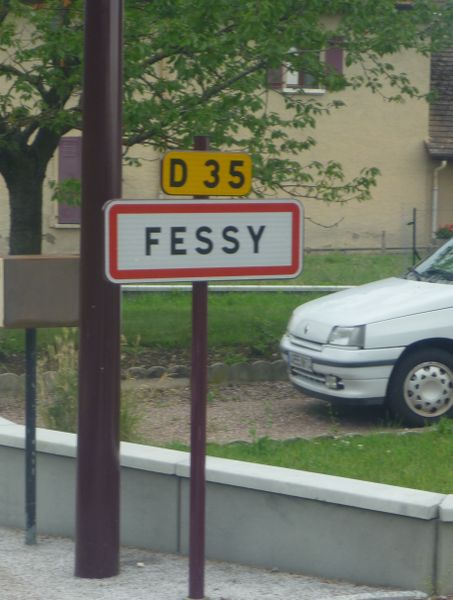 Pancarte du village de Fessy en chablais