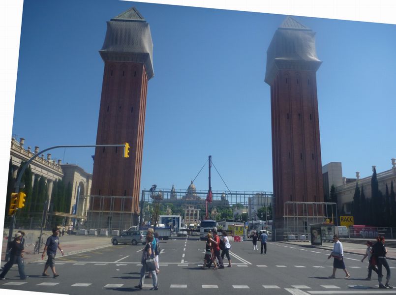 La place d'Espagne à Barcelone mai 2011