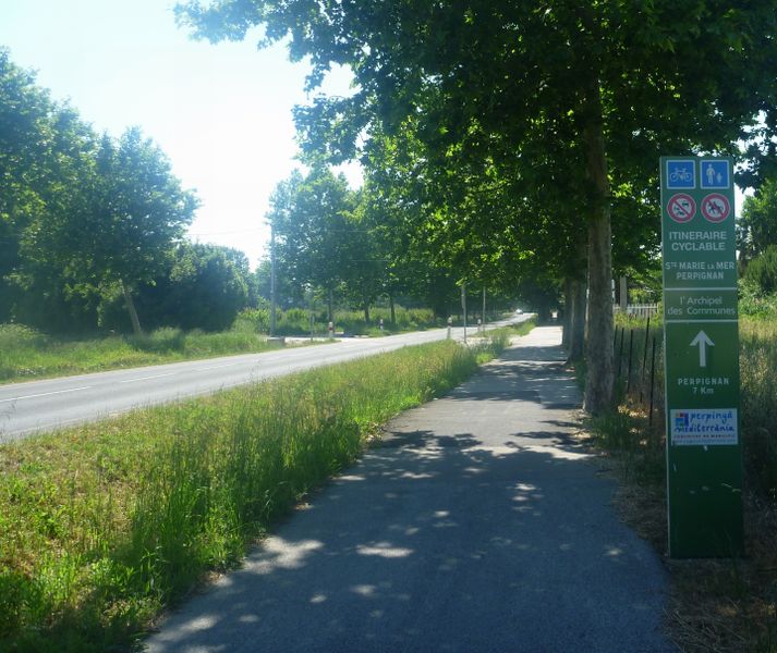 Piste cyclable st marie la mer Perpignan en 2011