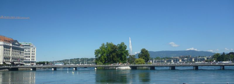 Départ de Genève avec la bénédiction du jet d'eau en 2011